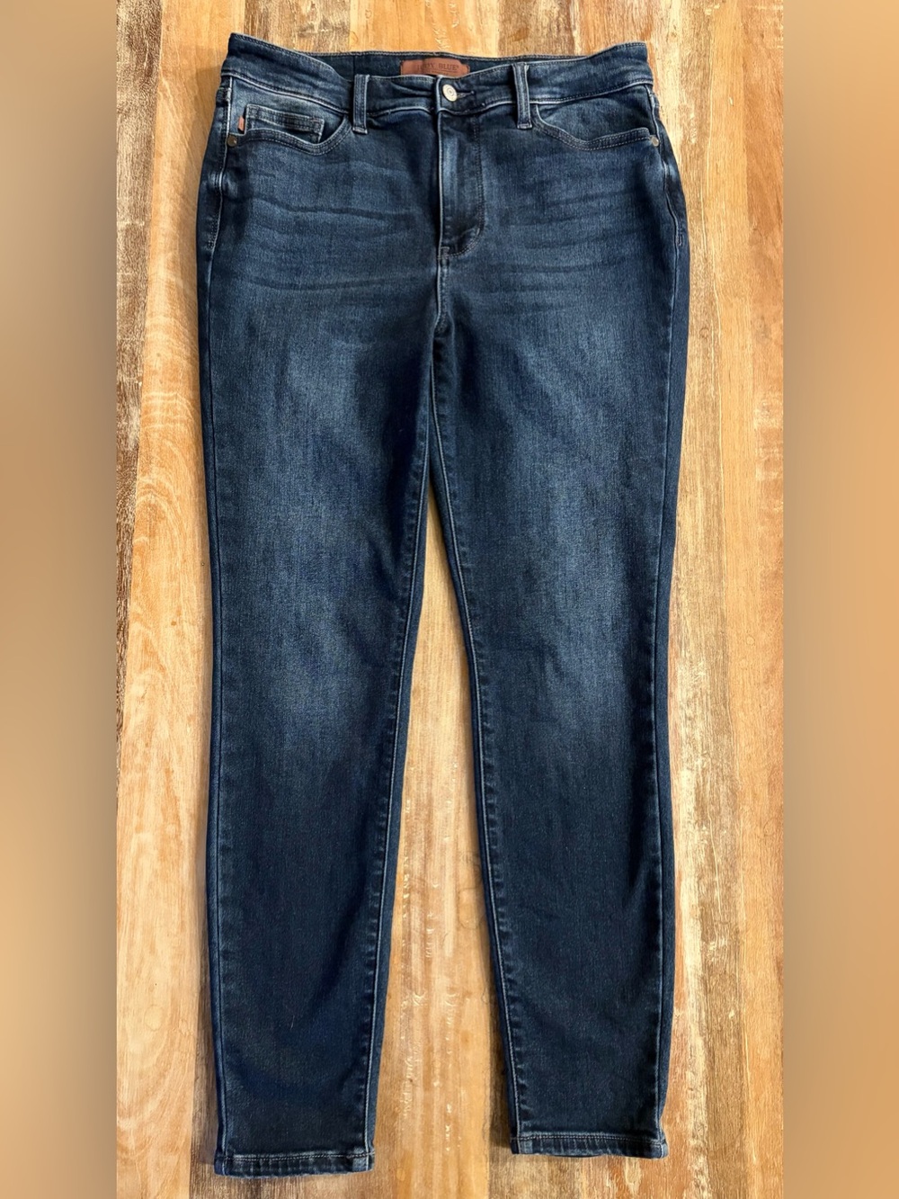 Judy Blue Dark Wash Skinny Jeans Thermal Size 11 / 30 28” Inseam JB82635DK